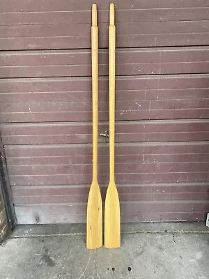 Vintage Wooden OARS 72” Long Old Estate Find Oars PADDLES Boat Canoe Rowing • $169.99