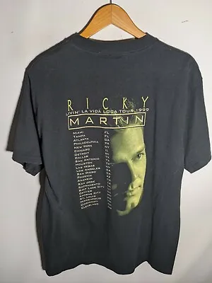 Ricky Martin Concert Shirt 1999 Vintage Livin’ La Vida Loca Tour Large • $70