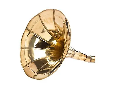 Horn Gramophone Funnel Gold In Antique Style Gramophone • £160.75