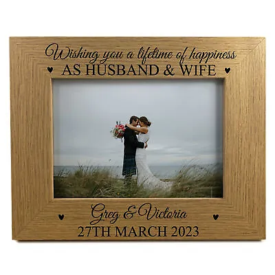 Personalised Mr And Mrs Photo Frame Wedding Gifts For Couple Wedding Day Gift • £9.99