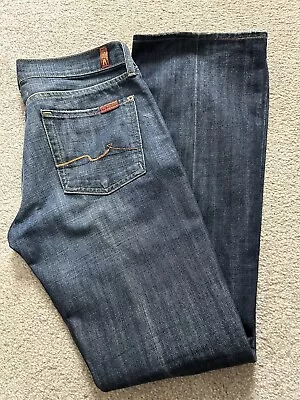 Womens 7 For All Mankind Denim Jeans Size W29” L33” Bootcut Excellent Condition • £23