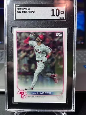 2022 Topps 3d #250 Bryce Harper SSP Image Variation SGC GEM 10 Phillies • $500