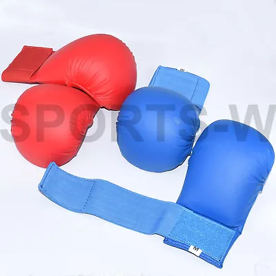 WKF Tournament Style Karate Mitt Gloves Without Thumb Kumite Fist Protection  • £12.99