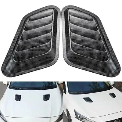 Carbon Fiber Style Car Air Flow Fender Intake Hood Scoop Vent Bonnet Cover New ， • $18.98