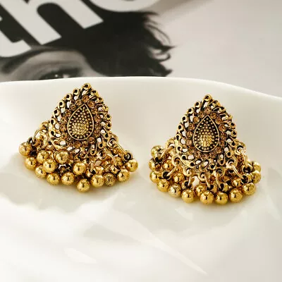 Classic Indian Crystal Earrings For Women Ethnic Gypsy Tassel Water Drop Earring • $4.05