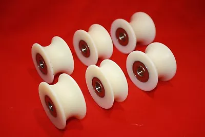 £10.20 • Buy 58mm Nylon Pulley Wheel With Ball Bearings Various Groove Size Precisely Turned.