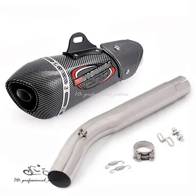 Slip On For Suzuki GSXR1000 2005-2006 Modified Exhaust Pipe Carbon Paint Muffler • $154.07