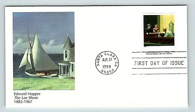 Santa Clara CA Painters And Artists Edward Hopper FDC Stamped Envelope 1998 Fdc9 • $7