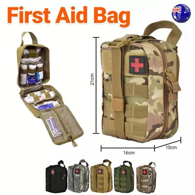 First Aid Kit Medical EDC Pouch Tactical Molle Outdoor Medical Bag Back Bag Kit • $18.89