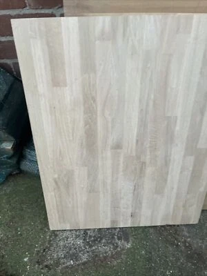 Solid Oak Kitchen Worktop Off Cut 40mm Thick 740mm X 604mm N24-8 • £49.99