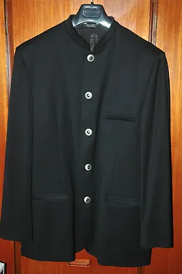 Stunning $1495 VERSACE Nehru Black Blazer Suit Jacket - Sz 40 • $699