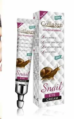 Snail Collagen Eye Anti Wrinkles Cream Stops Dark Circles Removes Eye Bag  • £4.99