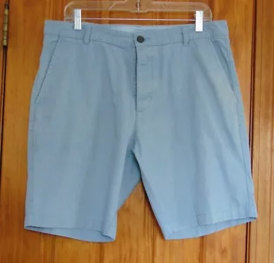 H&M DIVIDED Men's Shorts Chino Flat-Front Pockets Button-Fly Size 32 SteelBlue • $12