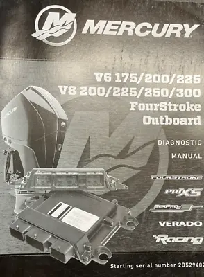 Mercury Fourstroke V6/V8 200/225/250/350 Diagnostic Manual 90-8M0146617 OEM • $168.99