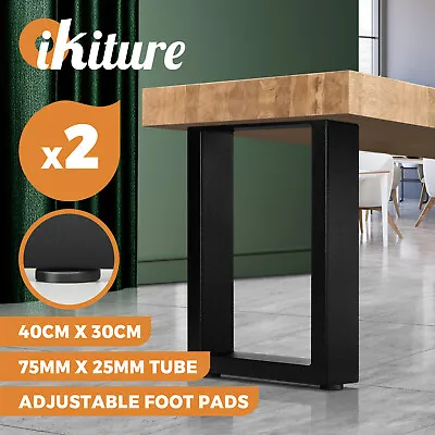 $54.90 • Buy Oikiture 2X Coffee Dining Table Legs Bench Box DIY Steel Metal Industrial 40CM