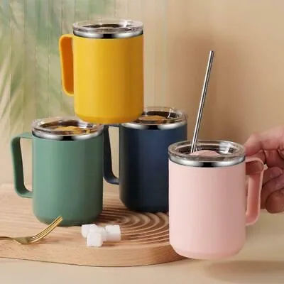 £8.25 • Buy Leakproof Coffee Mug Stainless Steel Insulated Double Wall Travel Mug Flask Cup