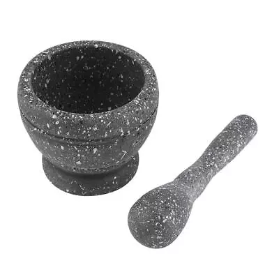 Mortar Pestle Sets Granite Pattern Plastic Manual Garlic Grinder Kitchen Tools • $12.69