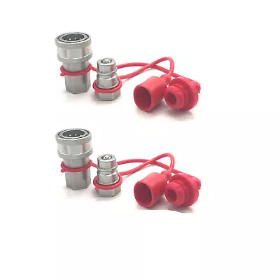 1/2  Ag Hydraulic Quick Connect Couplers Couplings Ball Pioneer Style 2 Sets • $30.90