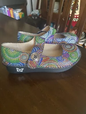 Alegria Shoes PG Lite Paloma Rainbow Comfort Mary Jane SZ 38 Leather Nurse Shoes • $45