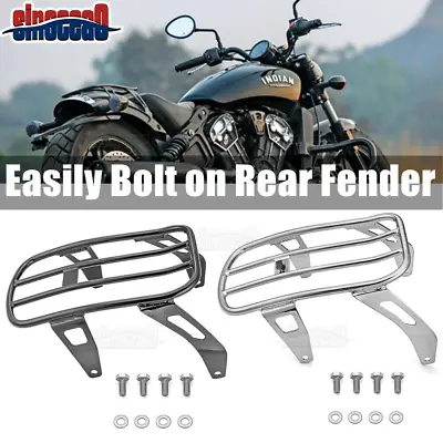 Indian Mototcycle Rear Black Chrome SOLO Luggage Rack For Scout Bobber 2018-2022 • $106.99