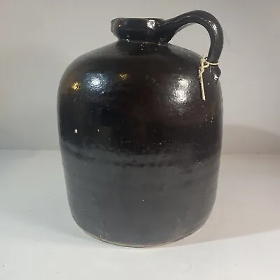 Vtg South Carolina Pottery Stoneware Jug  ~1 Gallon 10” Tall X 7.5” Wide • $135
