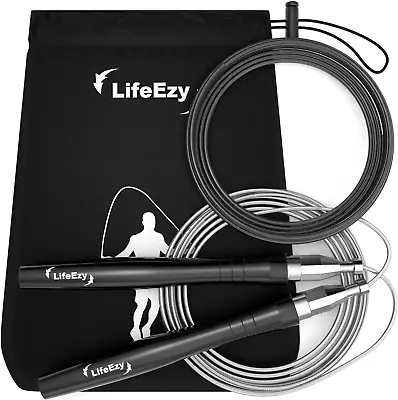 Jump Rope High Speed Weighted Jump Rope - Premium Quality Tangle-Free - Self-Lo • $17.99