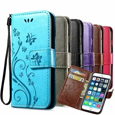 Mobile Phone Cover Protective Case Flip With Card Compartment Book Style Wallet • £9.59