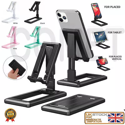 Portable Mobile Phone Stand Desktop Holder Table Desk Mount For IPhone IPad Tab • £3.38