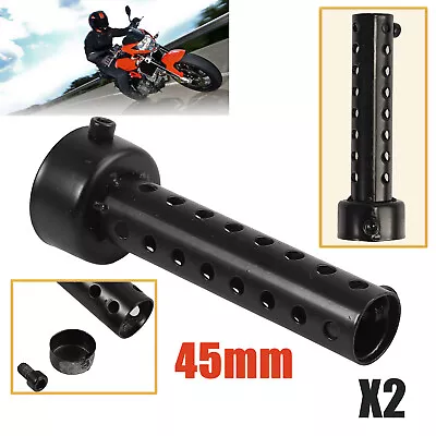 2X 45mm Motorcycle Exhaust Silencer Muffler Insert Baffle DB Killer 135mm Black • $18.95