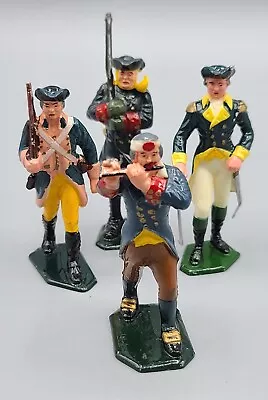 (4) VTG 1960's MARX Warriors Of World Revolutionary War Toy Soldiers Hong Kong • $34.99