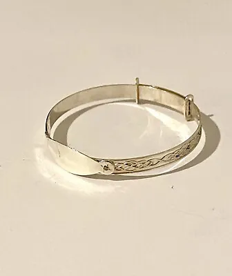 925 Sterling Silver Celtic Baby Bangle Adjustable • $18.50