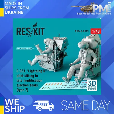 Reskit RSF48-0013 1/48 F-35A  Lightning II  Pilot Sitting In Late Modification • $26.99