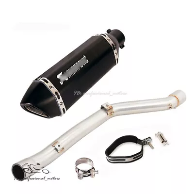 Slip For Suzuki DRZ400SM DRZ400S 2000-2023 Black Muffler Exhaust Mid Pipe System • $150.38