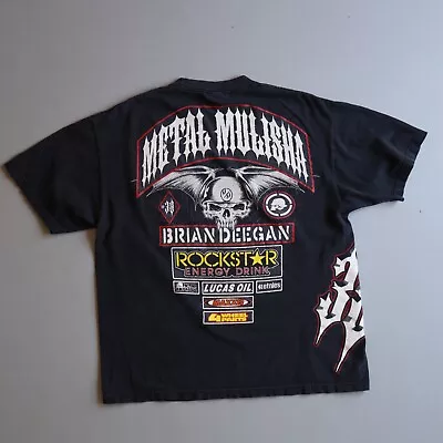 Metal Mulisha Brian Deegan Distressed Faded Shirt XL Motocross MX Biker Grunge • $40