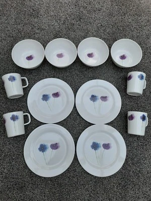 £27 • Buy 12 Piece Melamine Picnic Set Dining Set Plates Camping Motorhome 