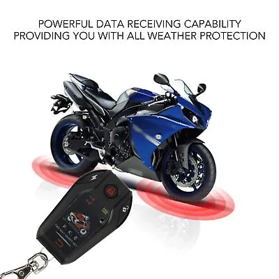 Motorcycle 2 Way Alarm System Anti Hijacking Remote Engine Start Kit PKE Entry • $31.50