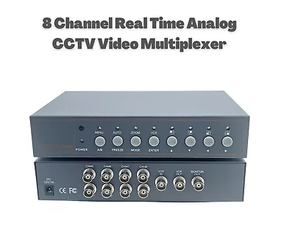 8 Channel Analog Quad Processor Video Multiplexer Screen Splitter (AS IS ) • $48