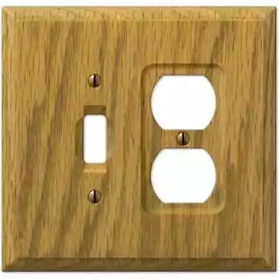 Amerelle Solid Oak Electrical Plate 4025TD Switch Plate • $14.99