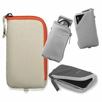 Compact Soft Shell Case Universal Holder Zip Up Bag Digital Camera Phone MP3 NEW • £5.99