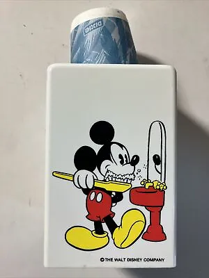 The Walt Disney Company Vintage Bathroom Mickey Mouse 3 Oz. Dixie Cup Dispenser • $11.99