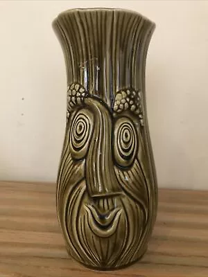 Vintage Sadler Celery Vase Pot Jug Olive Green Retro 60's 70's Collectable • £15.99