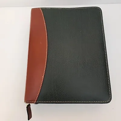 Vtg Franklin Quest Planner Binder Verona  Compact Zip Around Leather Wrist Strap • £96.51