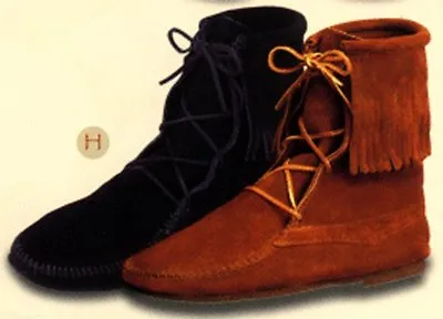 Minnetonka Moccasins 922 Men's Ankle High Tramper Boot Hardsole Brown Size 6 • $64.95
