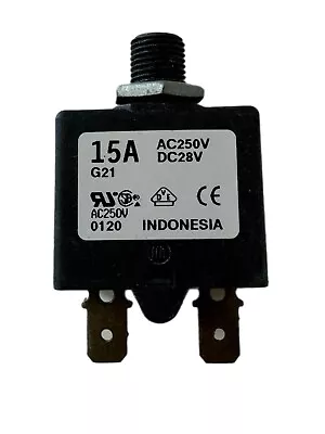 E-T-A  15A Circuit Breaker  AC250V   DC28V • $6.95