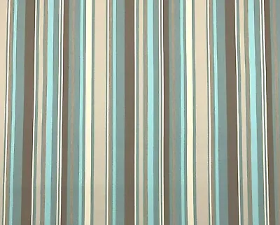 $16.99 • Buy Sunbrella Sybil Seaside Spa Blue Stripe Outdoor Furniture Fabric By Yard 54 W