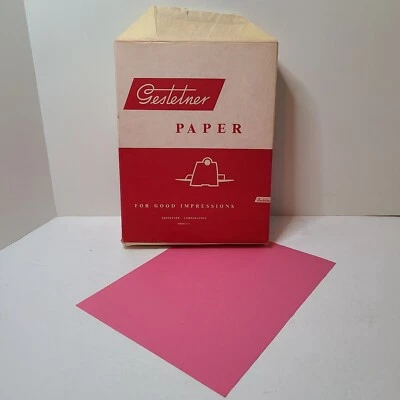 £49.06 • Buy Vintage GESTETNER Maroon Label No. 1 Watermarked Typewriter Paper - Cherry 64255