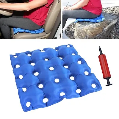 Wheelchair Cushion Inflatable Anti Bedsore Decubitus Chair Mat Pad Breathable • £6.59