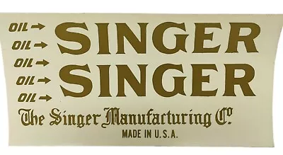 Vintage Singer Sewing Machine Oil Restoration Decals Stickers Gold Metallic New • $19.99