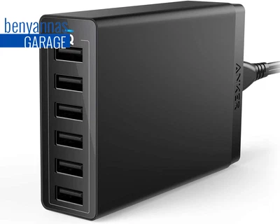 $53.40 • Buy New Anker 60W 6-Port USB Wall Charger,Powerport 6 IPhone X/ 8/7 / 6S / Plus,AUS