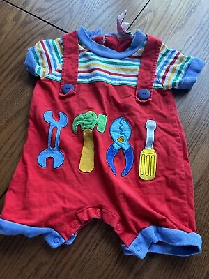 Vtg Basics Basics Boys 3-6 Months Tool Theme Romper One Piece • $18